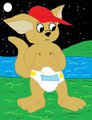 Colt Wearing Diaper