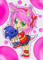 sonamy : chibi fan girl : by nails1236