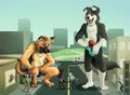 Max and Adam In the city