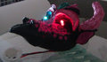 Pink and Black LED dragon foam head