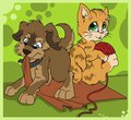 Puppy and kitten