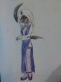Violetta in her nightgown