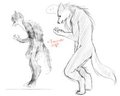 I’ve re-drawn that 2006 drawing of a werewolf