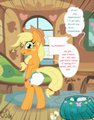 Diapered Applejack Busted! by kyokimute