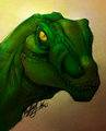 Colored Dino Sketch by Vexstacy