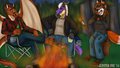 Chillin around an Open Fire by Jupiterfox