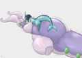 Goodra and vaporeon kiss by NixieDreamstar