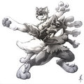 TK & Mega Lucario [commission] by fatdrake