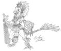 Female Aztec Feathered Kobold Spirit Shaman