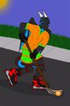 Hockey dragon (flat) by KairoTheDragon