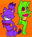 C: Sexy Blaze & Mona Flirting by DarkSonic250