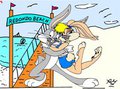 LOLA AND BUGS BUNNY AT BEACH 