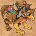 Riding the Inflatable Gryphon by Craftyandy