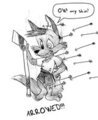 Max, ARROW'd (original art by Alex Reynard)