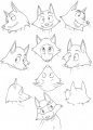 Zorori fursuit head sketches #2 sheet 
