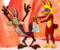 Dos Coyotes; Driving Miss Wile E. by mreiof