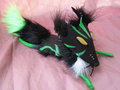 Leather fursona plush commission by LaiAyerus