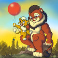 BIG Lion, lil lion