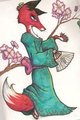 flower kitsune by thatgreenyena