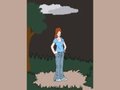 Female Werewolf Under The Moon by picklejuice