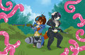 Fighting tentacles (prequel) by Helsy