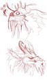 Sketch dump - dragon concepts 2 by NeonAlbatross