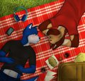Picnic beneath the trees