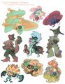 Grass Pokemon Stickers Sheet