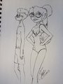 Simon and Jeanette Pen Sketch