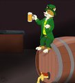 Corgi in green