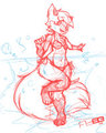 foxgirl at the beach