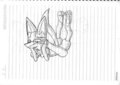 Lil Lucario sketch on notebook