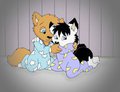 brotherly cudddle 