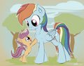 'Teach me how to fly, sis!' by Nekome
