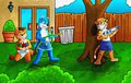 Water fight! by buddah