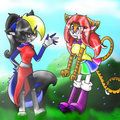 Minny and Minzy by MidnightDarkFox