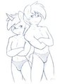 Commission - Anthro Shining Armor and Big Mac by Ambris