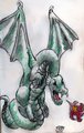 The Green Dragon (colored sketch) by Mojave