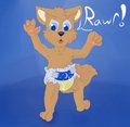 kiba Rawr for a diaper change