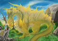 Commission: Golden Dragon (for Luna Kitsukane)