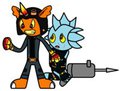 Fryno protecting Gill Grunt