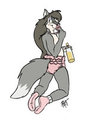 Diaper Wolfie in Rumba Pants