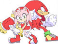 Amy & Knuckles colored sketch. by randomguy999