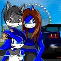 My girl me and a Vaporeon by JoshuatheRacefox