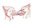 Avalon sketch 2 "Beak kisses" by AvalonRoo