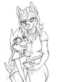 Shantika and Mocha pup
