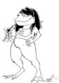 Berlinda cuts loose, by Lizardbeth by KinkyTurtle