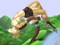 Cliff Dive by UrianKitsune