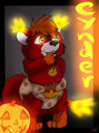 2014 HALLOWEEN BADGE : Cynder fire ferret