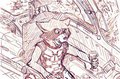Rocke Raccoon fan art sketch 7 by AvalonRoo